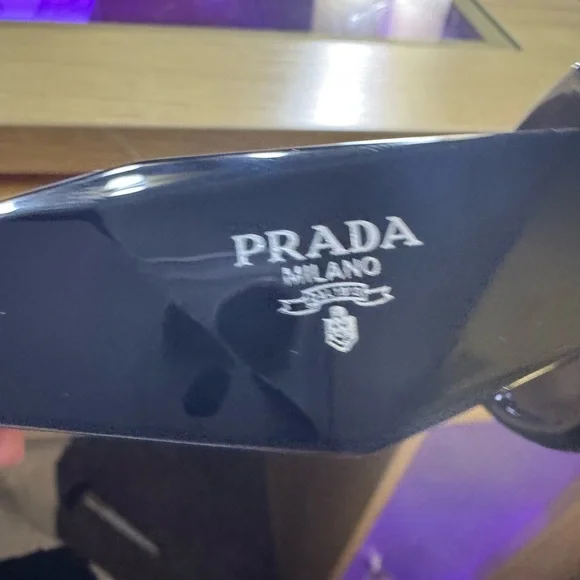 Prada Black Oversized Rectangular Sunglasses - Picture 4 of 16